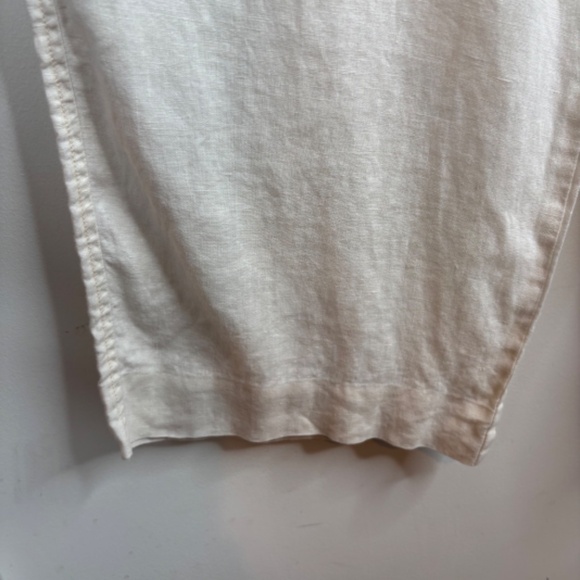 Everlane The Linen Way High Drape Pant in Natural Chambray 10 Wide Leg Beach - Picture 7 of 16